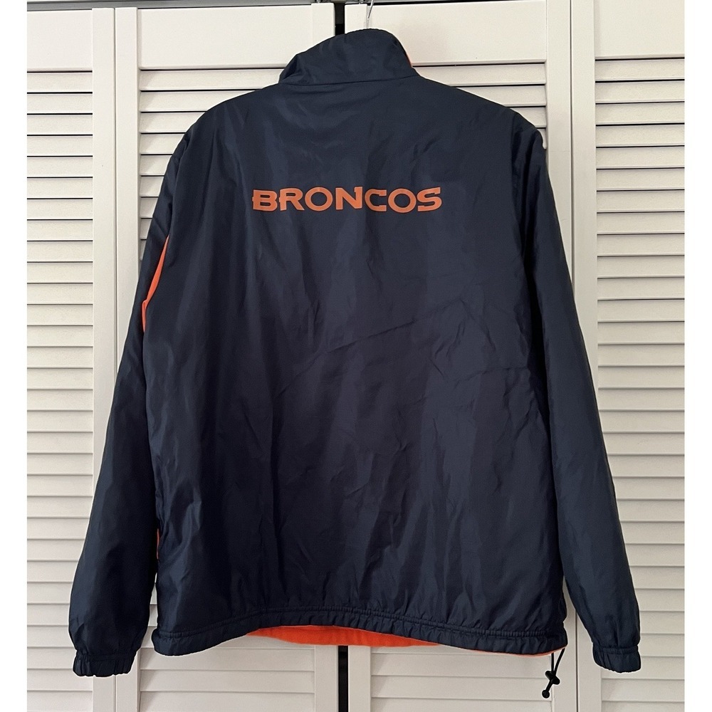 NFL Broncos Men's Reversible Jacket Quarter Zip Pullover ‎ size M - Picture 4 of 9